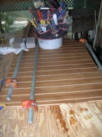 50 ft Ocean Yacht interior wood restoration