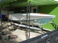 Donzi sweet 16 1976 complete boat restoration. Before