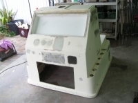 Fabricated by gel coat inlay for the console