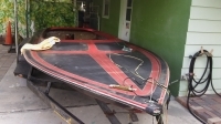 Speed boat needs floor fiber glassed before pic