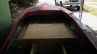 Speed boat needs floor fiber glassed before pic