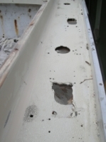 Upper rail damage  before work