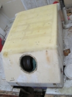 New fiberglass applied over engine cover