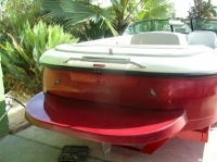 Pro Ski Boat gel coat flake red