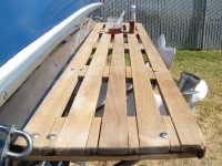 Teak swim platform fresh teak oil