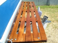 Teak swim platform fresh teak oil